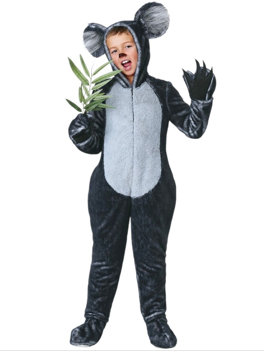 Fun Costumes Kids Halloween Costume Koala Bear Gray Faux Fur Jumpsuit Large